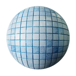 Blue swimming pool tiles