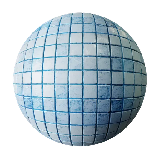 Blue swimming pool tiles