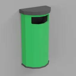 Low Poly Food Trailer Trash Bin Hanging