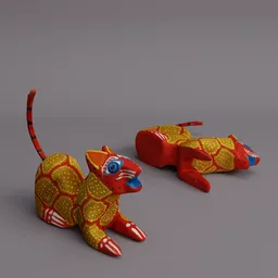 Miniature Alebrije Cat