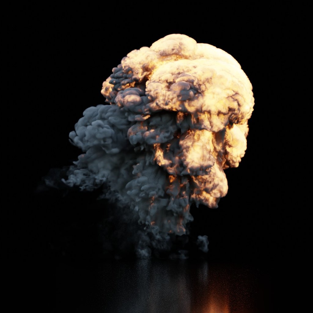 Aerial Explosion Static | FREE Simulations models | BlenderKit