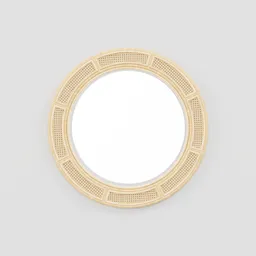 Rattan Round Mirror