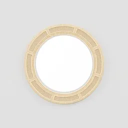 Rattan Round Mirror