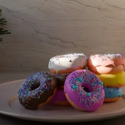 Vibrant Donut Platter with Sprinkles