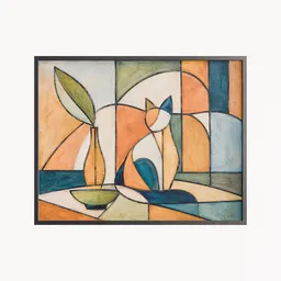 Abstract Painting Cubism-Inspired
