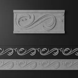 Plaster simple ornament