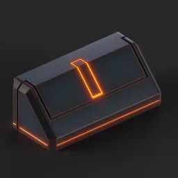 Orange Stylized Sci-Fi Curb