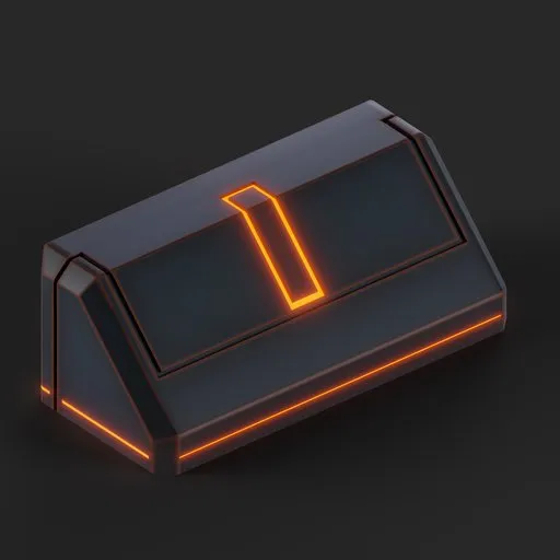 Orange Stylized Sci-Fi Curb
