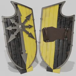 Knight shield black yellow