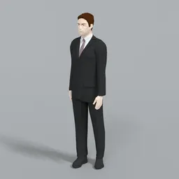 Low Poly Business Man