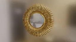 Petal mirror gold