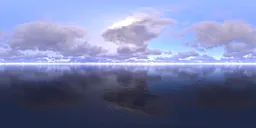 Sky with scattered and fluffy clouds