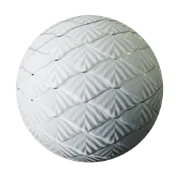 White Art Deco Scalloped Tiles