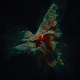Volumetric Winged Nebula Deep Space