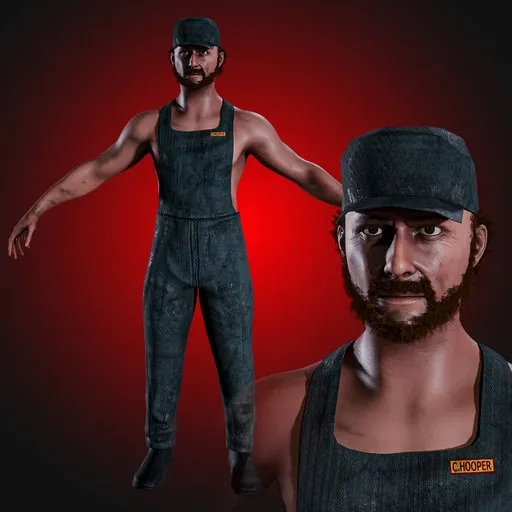 Mechanic Rigged  Game Ready