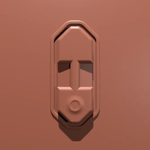 Blender 3D sculpting brush with vertical node imprint for 3D model detailing.