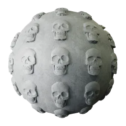 Concrete Wall with skulls