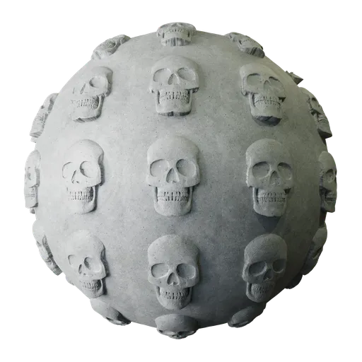 Concrete Wall with skulls