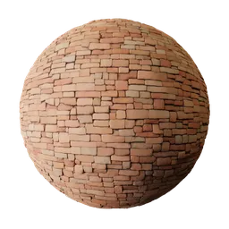 Middle Eastern stone wall PBR texture for 3D rendering with displacement and normal maps.