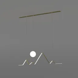Mountain and Moon Pendant Light