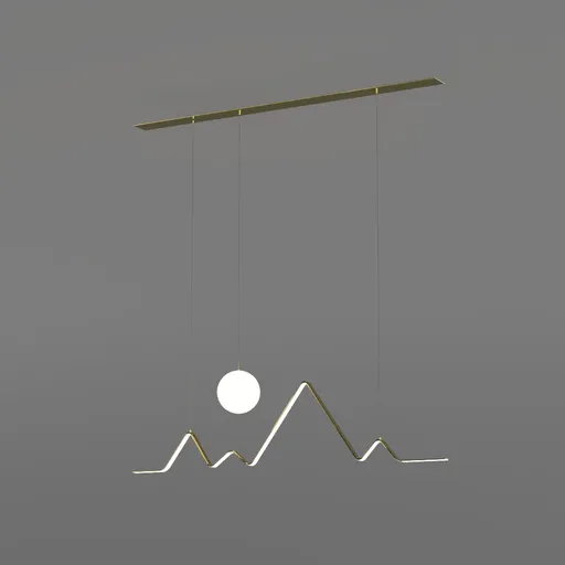 Mountain and Moon Pendant Light