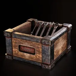 Medieval Blacksmith Tool Crate