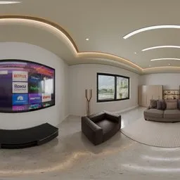 Minimal living roomneutral lighting
