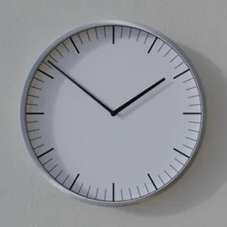 Brushed metal clock