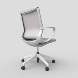 Modern Office Chair LP PBR4K White-White