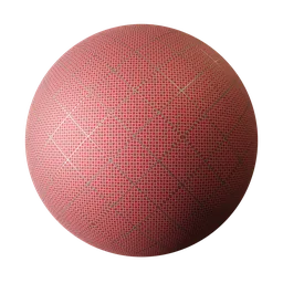 High-resolution PBR red brick tile material for 3D rendering in Blender and compatible software, detailed 4K texture.