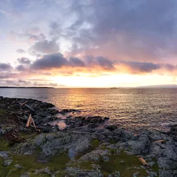 Sunrise Cloudy Sky Ocean Coast