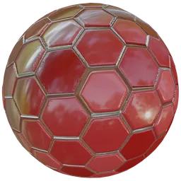 Red Wall Hexagonal