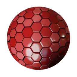 Red Wall Hexagonal