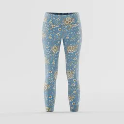 Neutral Blossom Pattern Leggings