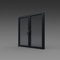 Metal double panel window