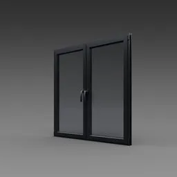 Metal double panel window