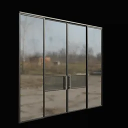 Door glass metal