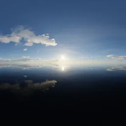 Sunny Cloudy Evening Sky