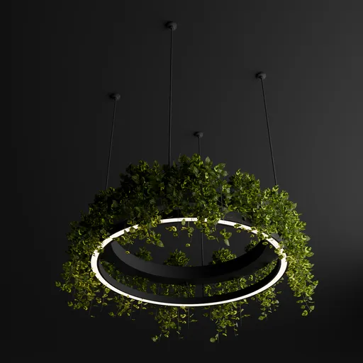 Hanging golden plant Chandelier