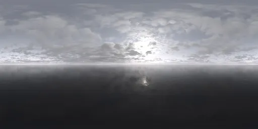 Scattered cold clouds sky