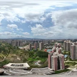 Highsky Building Red Blue sky