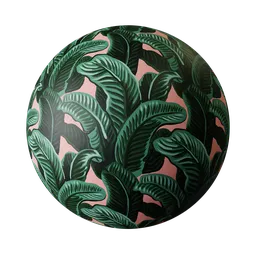 Customizable Tropical Leaves PBR material for Blender with color separation suitable for various settings and decors.