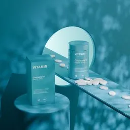 Vitamin packaging Scene setup