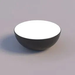 Realistic 3D model of a modern, minimalist-style bowl for Blender rendering, ideal for interior visualizations.