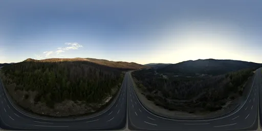 Aerial Highway in Valley