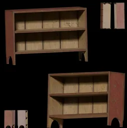 Rustic Painted Wooden Bookshelf