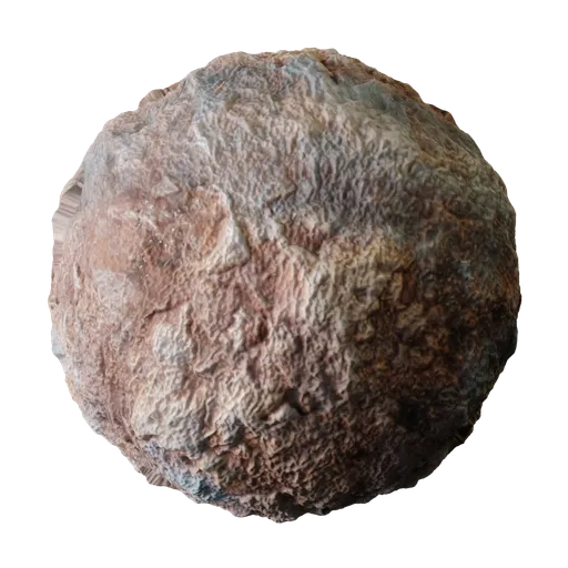 2K PBR Rough Rock material for Blender 3D, ideal for realistic stone texturing in digital modeling projects.