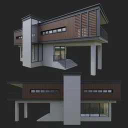 Modern wooden house