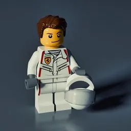 Lego mini figure 01 (Ferrari racer)