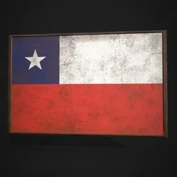 Chile Flag Picture Frame